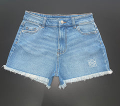 Low denim shorts